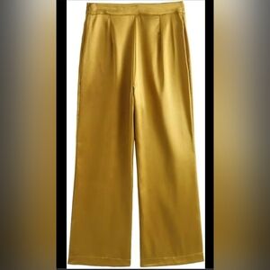 Yellow Pleated Trousers